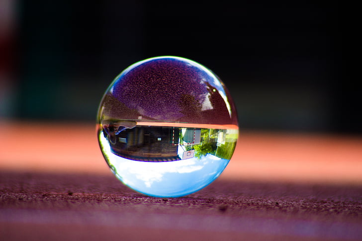 glass ball, dogwood, wrong, around, blur