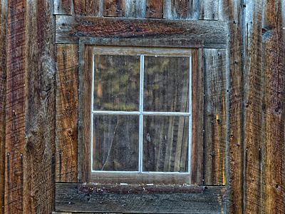 madera, edificio, Windows, fachada, granero, antiguo, campo