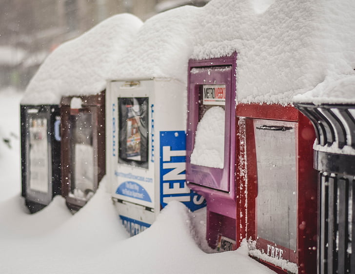 snowzilla, january 2016, snow storm, distributors, kiosks, blizzard, snow