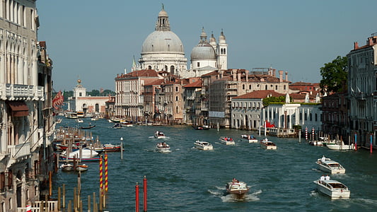 venice, city, italy, dome, grand canal