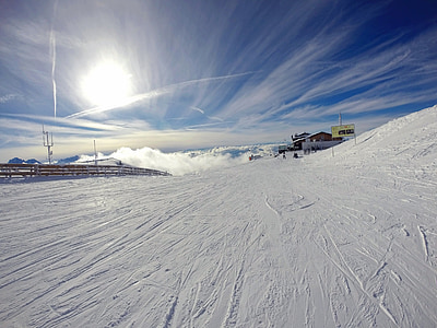 白云岩, 滑雪, 雪, 蓝色白色, 冬天, 天空, 寒冷