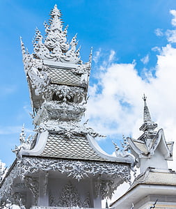 bílý chrám, Chiang rai, Thajsko, Asie