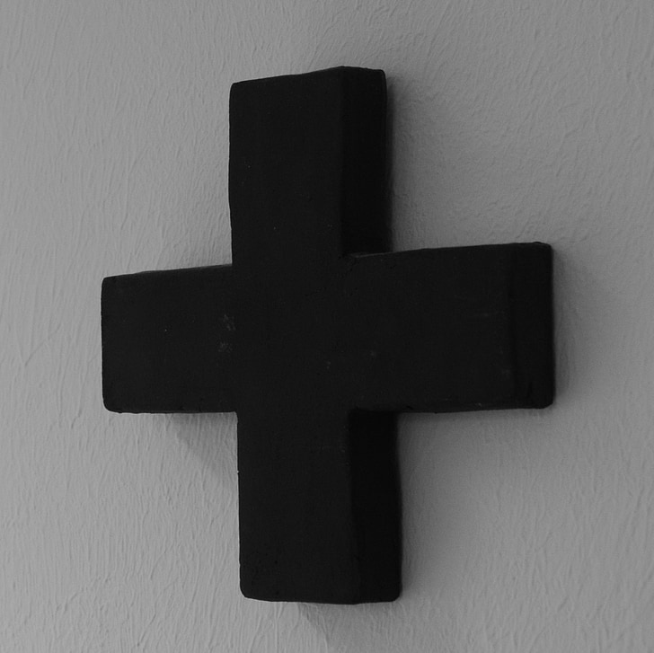 fé, Cruz, crucifixo, Cruz de madeira, símbolo, preto e branco, Cristianismo