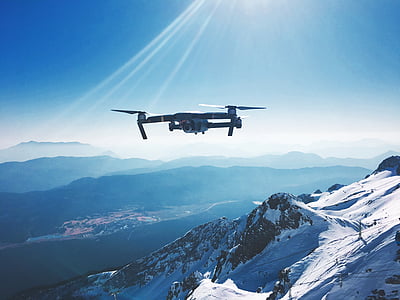 aventure, Air, avion, altitude, froide, lumière du jour, drone