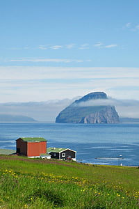 Faeröer, eiland, landschap
