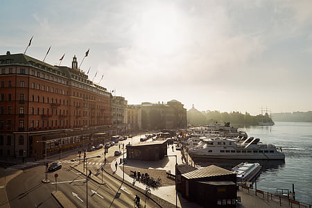 Stockholm, Grand hotel, Waterfront, švédčina, Švédsko, kapitál, cestovný ruch