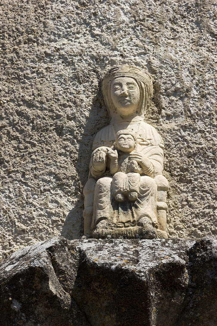 Maria, criança, Madonna, religião, pedra, rocha