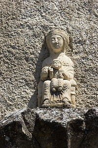 Maria, lapse, Madonna, religioon, kivi, Rock