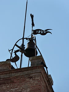 toranj, zvono, vjetrokaz, nebo