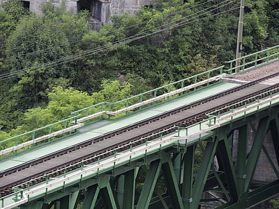 γέφυρα, φαίνεται, μεταφορές, τρένο, σύνδεση, σιδηροδρόμων, κυκλοφορία ραγών