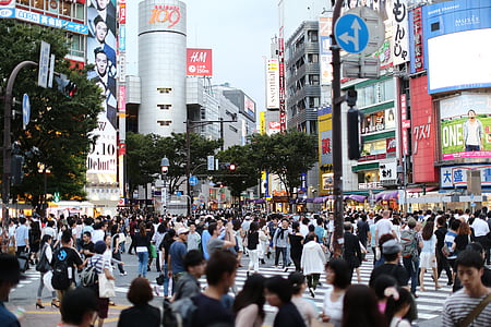 град, Токио, изглед към улицата, Shibuya, път, хуманитарни науки, Япония