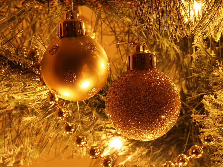 décorations, ornements, boules de, Christmas, Xmas, célébrations, décoratifs