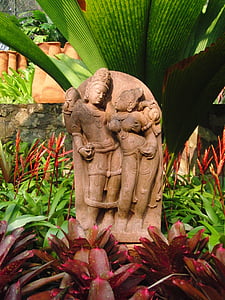 woman and man, sculpture, thailand, folklore, buddhism, tourism, park sculpture
