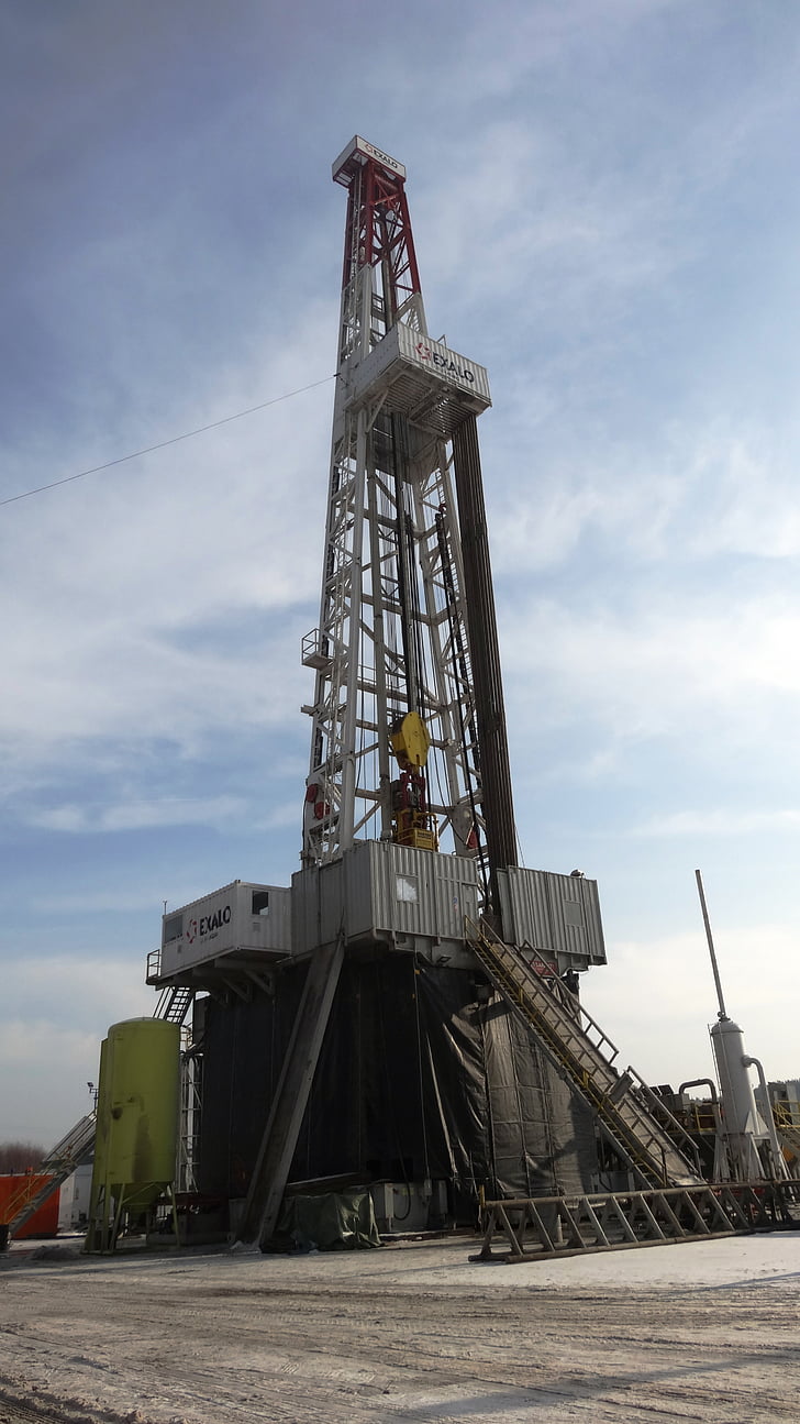 природен газ, Търсене, нефтена платформа, сондажна кула