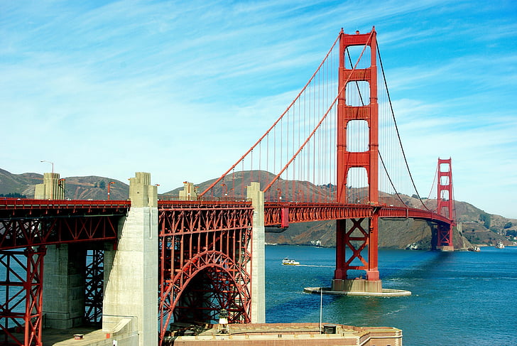 États-Unis, San francisco, Californie, Golden gate, pont, Baie, célèbre place