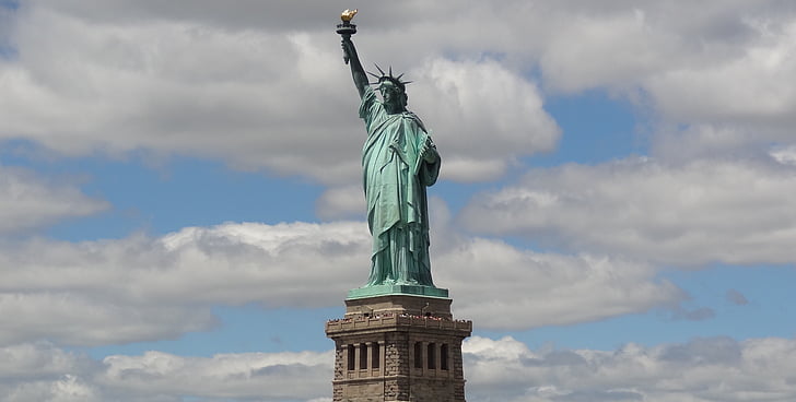 new york, Liberty, USA, Liberty island, USA, staty, berömda place