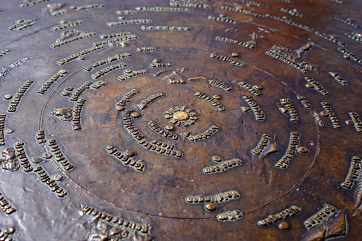 breitenstein, information board, distance blackboard, bronze plaque, distances, visible places, compass point