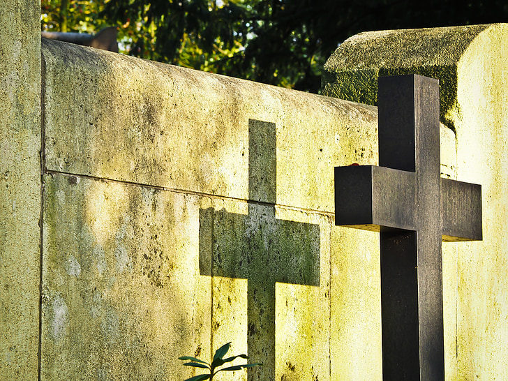 cemetery, cross, tombstone, grave, faith, christianity, memorial