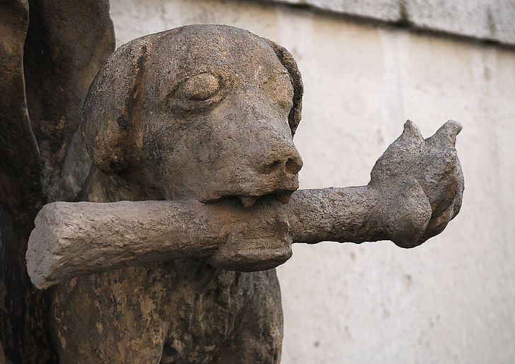 άγαλμα, Τσεχική budejovice, σκύλος, Πυρσός, πέτρα, αρχιτεκτονική, γλυπτική