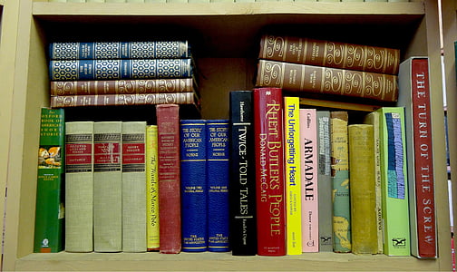 παλιά βιβλία, βιβλία, ράφι βιβλίων, ράφι, βιβλιοθήκη, βιβλίο αποθήκευσης, αντίκα