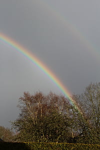 rainbow, sky, mood, nature, spectrum, landscape, natural phenomenon