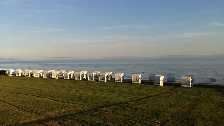 jūra, paplūdimio kėdė, paplūdimys, atostogų, sveikatingumo, atsipalaiduoti, Šiaurės jūra