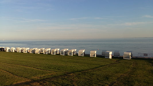 sea, beach chair, beach, holiday, wellness, relax, north sea