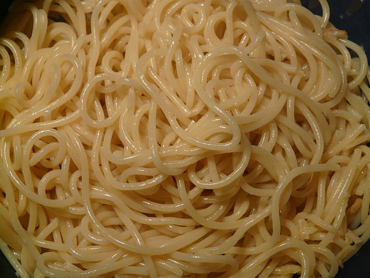 spaghetti, eten, voedsel, koken, Hof
