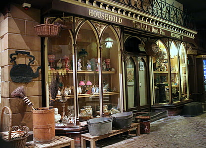 facade, Shop, victorianske, detail, sælger, salg, varer