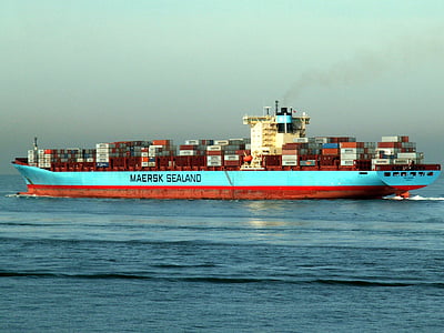 Maersk, порт, пристанище, доставка, промишленост, морски, кораб