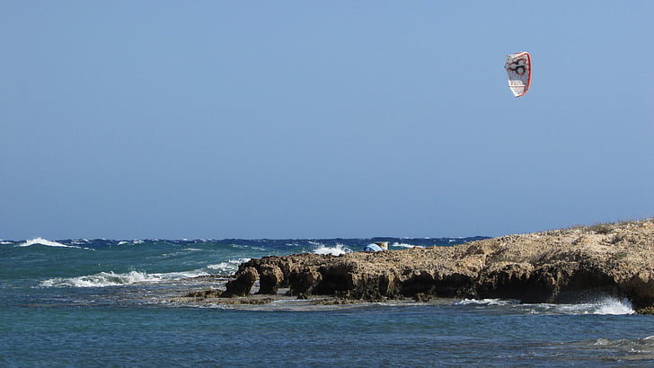 Cypern, Ayia napa, Vindsurfing, surfing, Vindsurfing, vind, vindsurfare