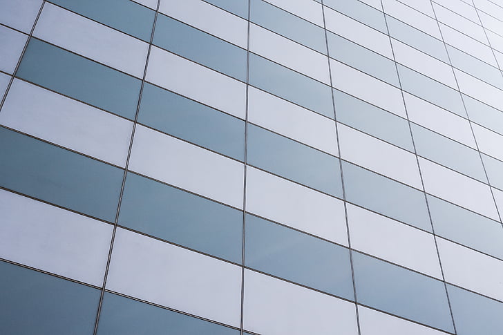 Architektura, budova, fasáda, sklo, moderní, Perspektiva, mrakodrap
