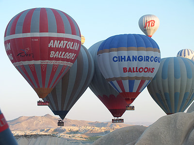 ballong, fångenskap ballong, enhet, färg, luftballong, flygande, äventyr