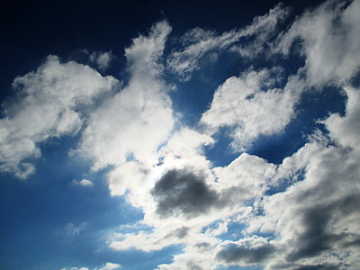 természet, Sky, felhők, sötét felhő, borítók nap, hangulat, kék