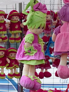 muñecas, colores, mercado, primavera, juguete