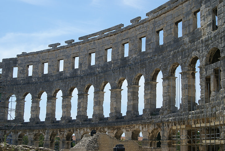 Colosseum, Rom, romarna, monumentet, antiken, platser av intresse, byggnad