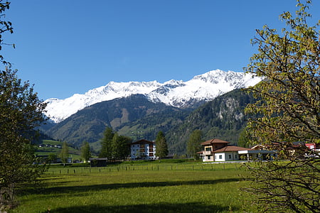 high tauern, shotgun kogel, zwölferkogel, mountains, uttendorf, snow, mountain