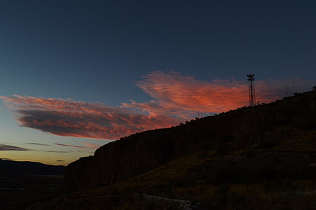 coucher de soleil, désert, Casablanca, Durango, Mexique, Sky