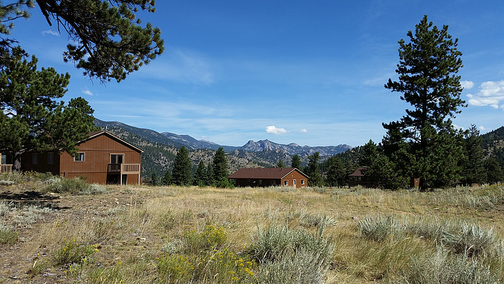 góry, Natura, Colorado, krajobraz, sceniczny, odkryty, kabiny