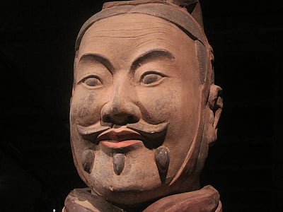 kinesiska lera krigare replika, soldat, krigare, lera, terrakotta, Kinesiska, replika