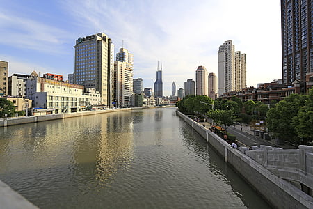 Шанхай, река, пейзаж