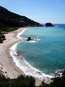 Costa, en forma de corazón, vacaciones, Playa, mar, amor, arena