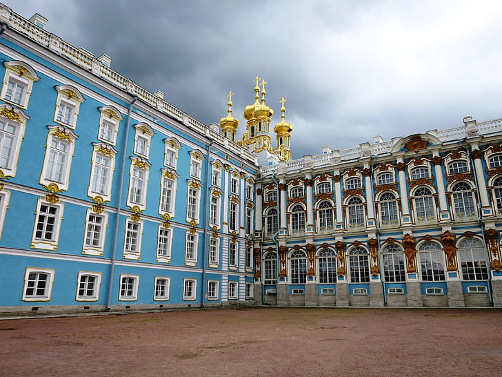 palác Kateřiny, st petersburg, Rusko, historicky, palác, Architektura, známé místo