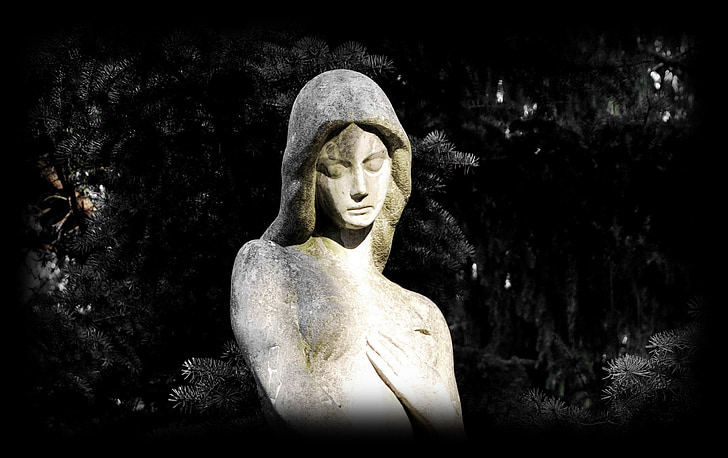 estatua de, mujer, Monumento, Memento