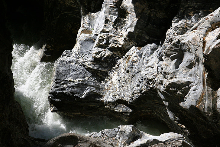 Liechtensteinklamm, szorosban, víz, torrent, kő, rock, természet