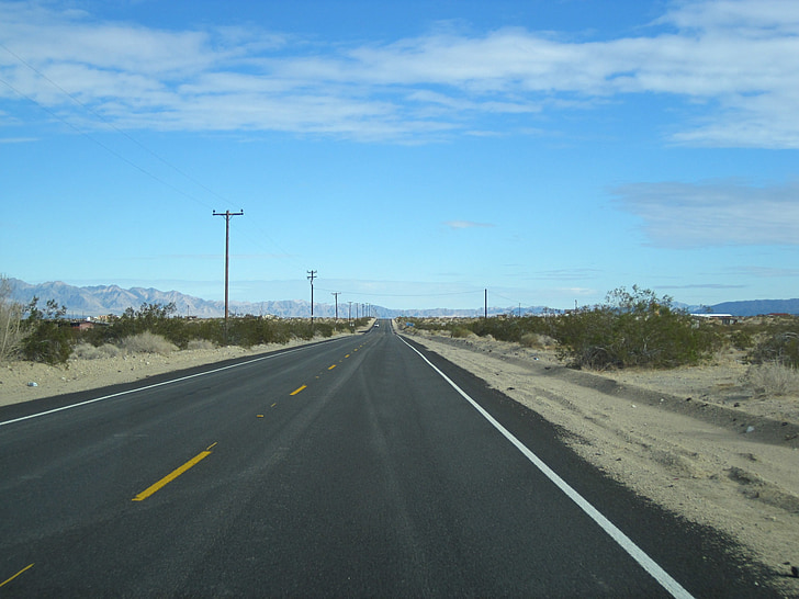 Death valley, öken, Road, vägbanan, motorväg, landskap, vildmarken