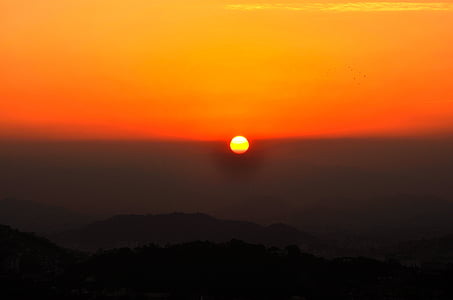 puesta de sol, por la tarde, Brasil, sol