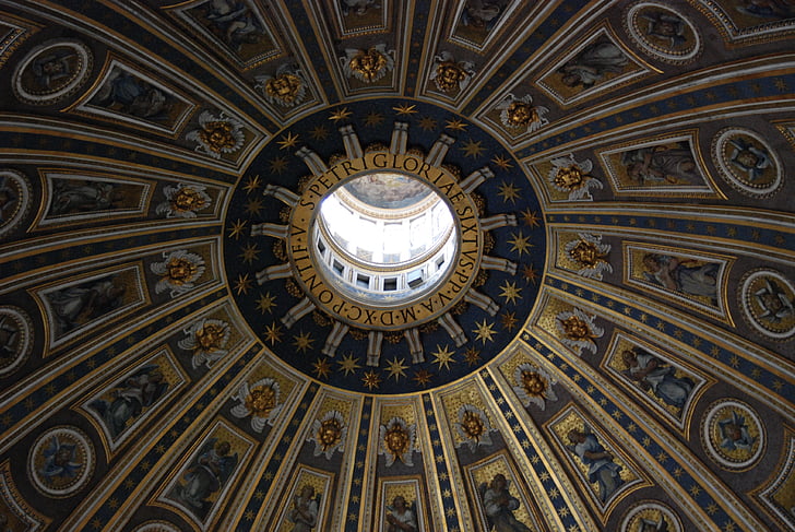 vatican, st peter's, cupola, rome, italy, michaelangelo, architecture