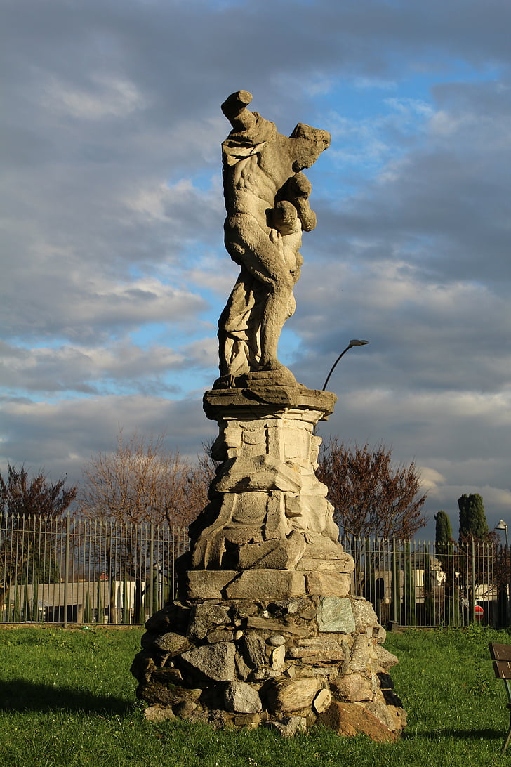 estátua de Hércules, Merate, Itália, Hercules, estátua, pedestal
