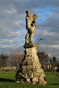 Pomnik Herkulesa, Merate, Włochy, Hercules, posąg, Cokół
